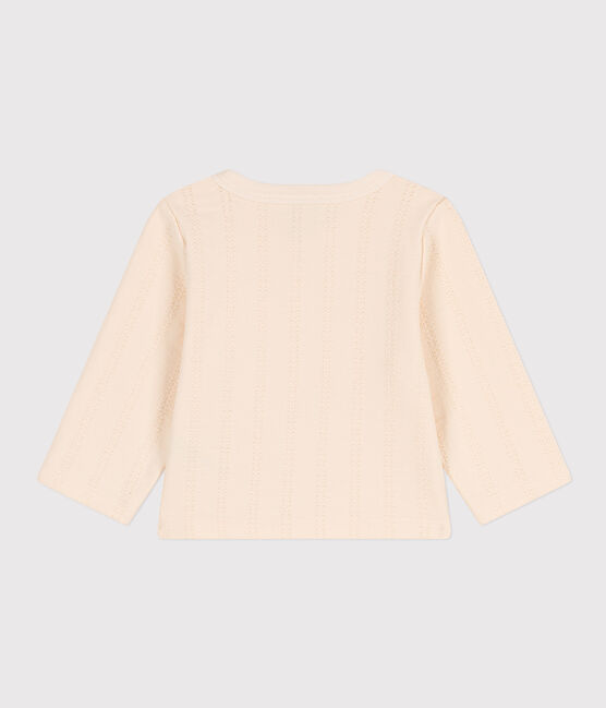 Cardigan bébé in jersey punto fantasia ecru AVALANCHE