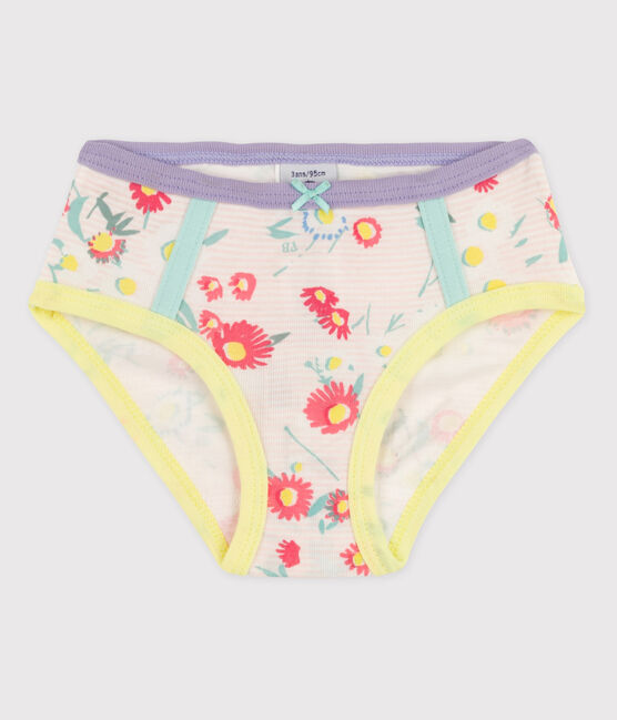 La mutandina in cotone per bambina bianco MARSHMALLOW/bianco MULTICO