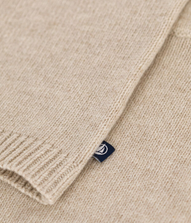 Set 2 pezzi in maglia neonato ecru/multicolore