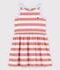 Abito senza maniche in cotone a righe bambina