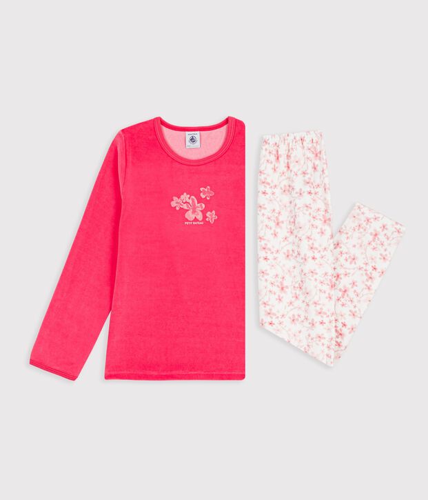 Pyjama  en velours rosa/multicolore