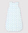 Sacco nanna barche bebè in cotone biologico bianco MARSHMALLOW/blu COOL
