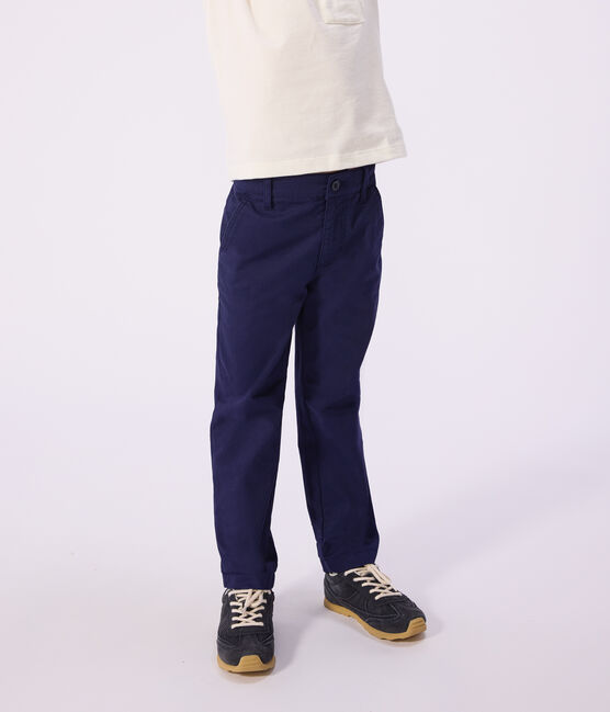 Pantaloni in cotone bambino blu SOIR