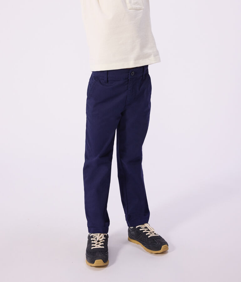 Pantaloni in cotone bambino blu