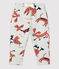 Pantaloni bebè in molleton fantasia animali beige MONTELIMAR/bianco MULTICO