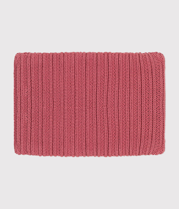 Snood in maglia foderata in pile bambino rosa