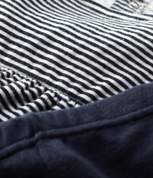 Completo due pezzi beb&egrave;. blu/bianco