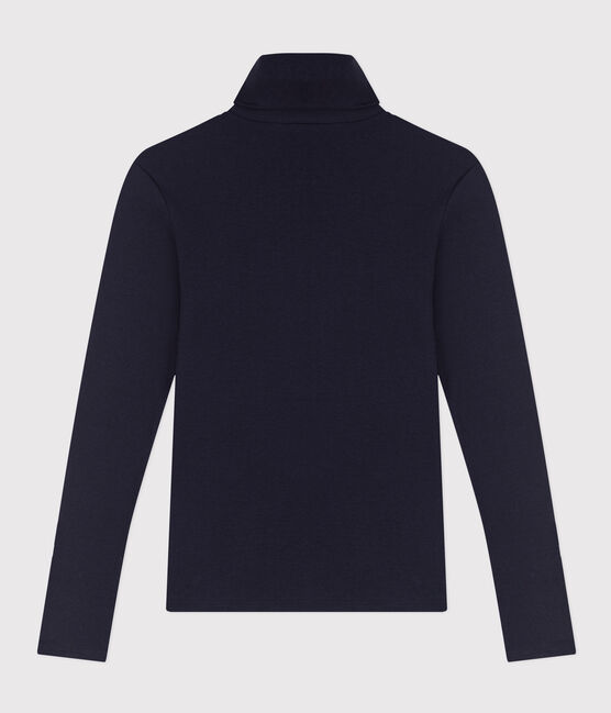 T-shirt Iconica a lupetto in cotone donna blu SMOKING