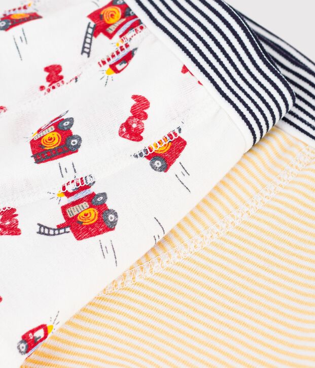 Set di boxer in cotone con stampa pompieri bambino multicolore