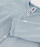 Tutina pigiama millerighe di cotone per neonati blu ROVER/bianco MARSHMALLOW