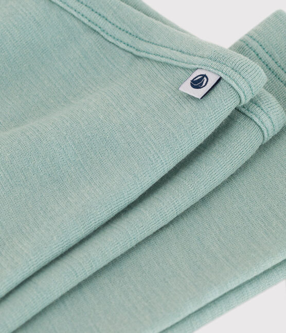 Leggings bambino unisex in lana e cotone verde PAUL