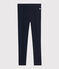 Jegging in felpa bambina blu SMOKING