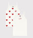 Confezione da 2 canottiere con spalline bambina in cotone motivo cuore