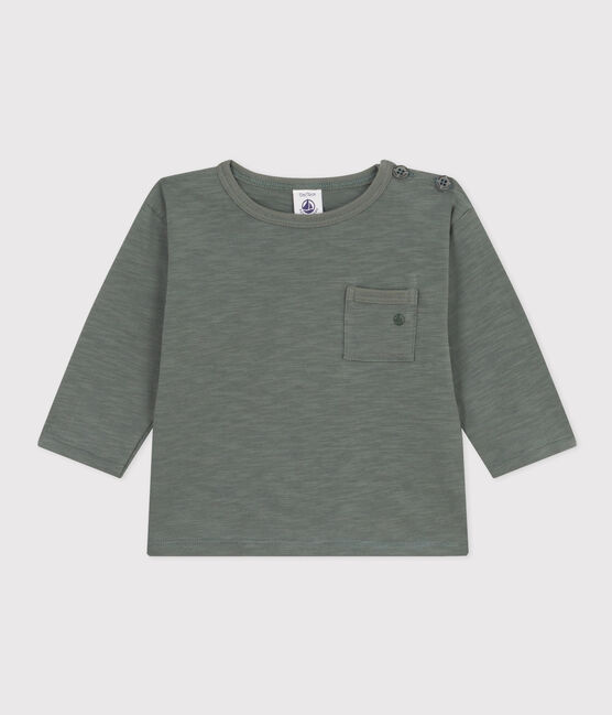 T-shirt a maniche lunghe in jersey fiammato per bebè verde THUYA