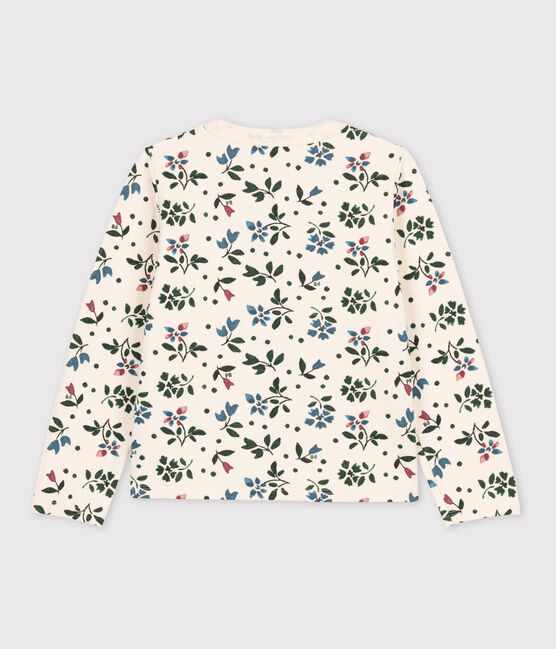 Cardigan in tubique stampato bambina bianco AVALANCHE/ MULTICO