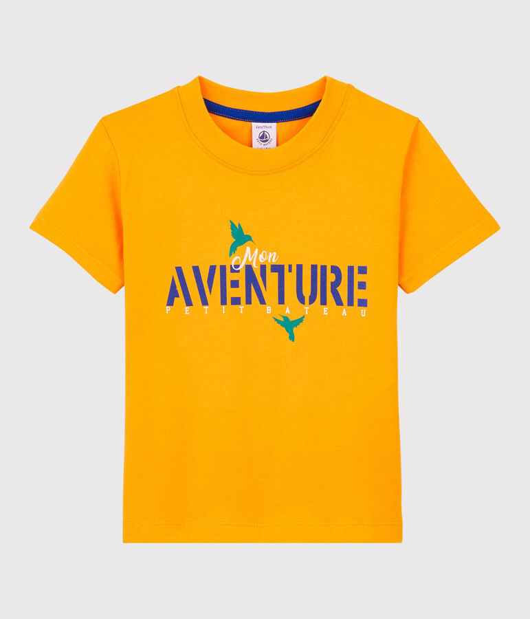 T-shirt maniche corte in jersey bambino giallo TEHONI