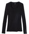 T-shirt a manica lunga con scollo rotondo donna nero NOIR