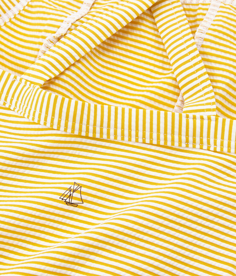 Costume intero bambina verde/bianco