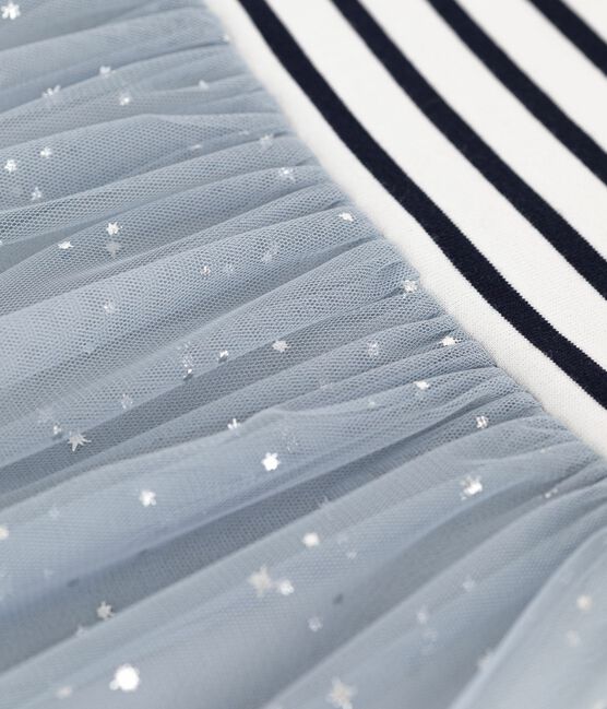Abito a maniche corte in cotone a righe bambina CO2/ MULTICO