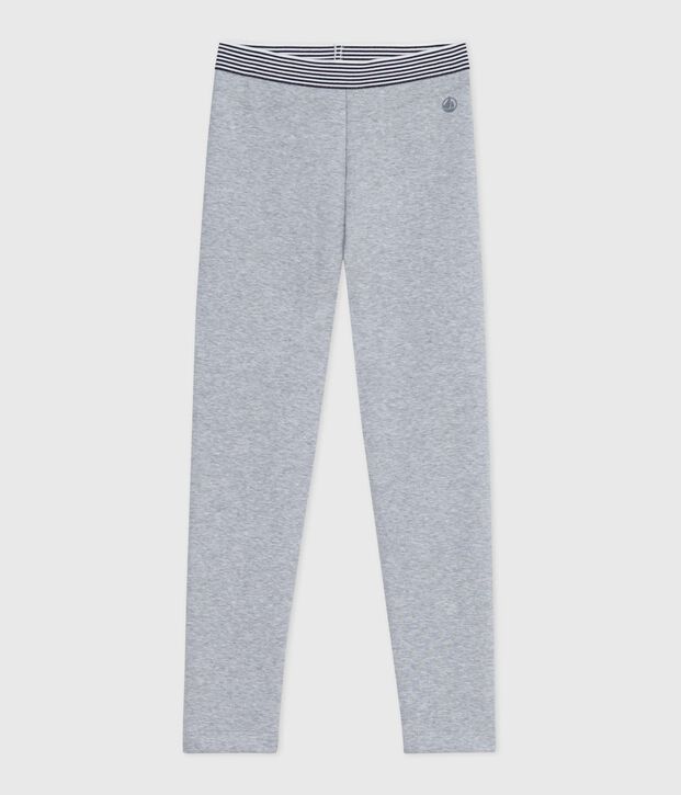 Pantaloni tipo leggings in cotone tinta unita bambina FUMEE CHINE