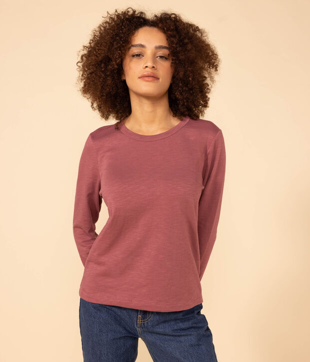 T-shirt LE DROIT girocollo in cotone Donna marrone