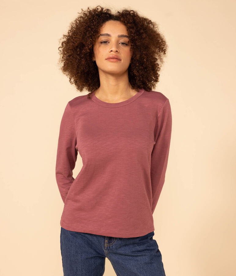 T-shirt LE DROIT girocollo in cotone Donna marrone