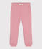 Joggers in cotone tinta unita bambina rosa CHARME