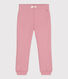 Joggers in cotone tinta unita bambina