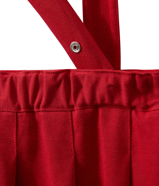 Gonna bambina con bretelle rimovibili rosso TERKUIT