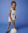 Canottiera in cotone bambina bianco MARSHMALLOW