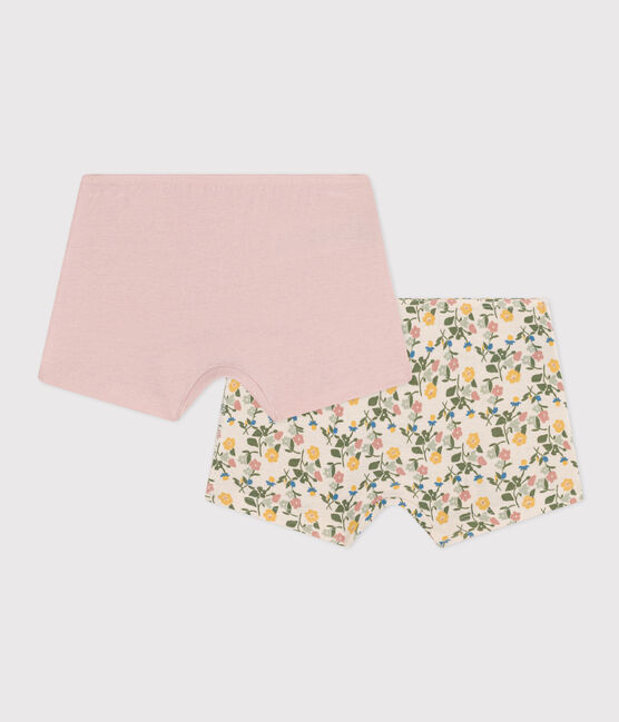 Confezione di 2 shorty a fiori in cotone bambino variante 1