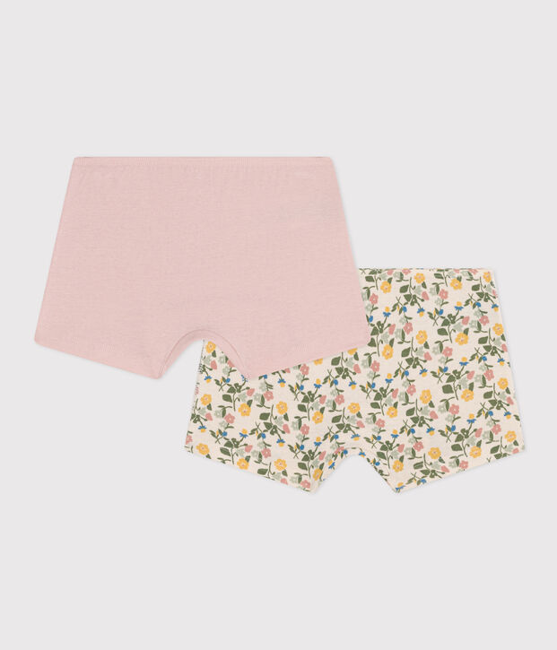 Confezione di 2 shorty a fiori in cotone bambino multicolore