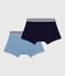 Set di boxer in misto cotone ed elastan tinta unita variante 1
