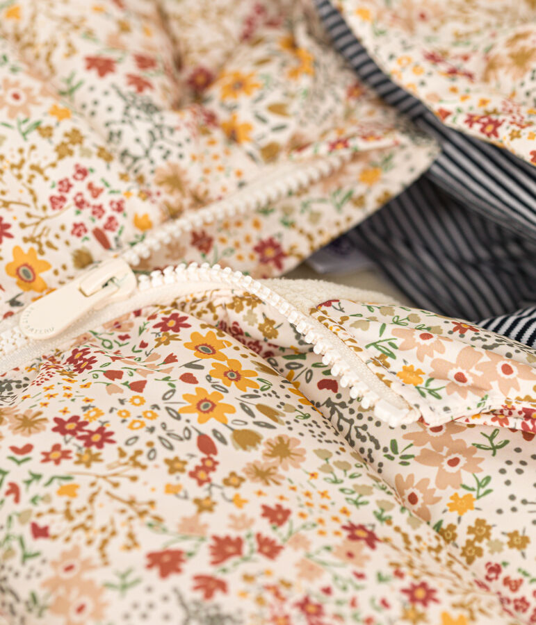 Piumino bambino unisex ecru/multicolore