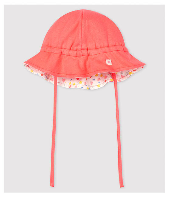 Cappello alla pescatora bebè in spugna bouclette di cotone biologico arancione PEACHY
