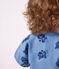 Set felpa e pantaloni in cotone con stampa animalier neonato blu/multicolore