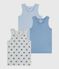Set di canotte da bambino in cotone con stampa a stelle variante 1