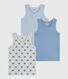 Set di canotte da bambino in cotone con stampa a stelle