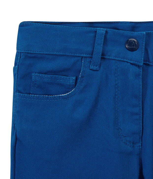 Pantalone bambina in jeans colorato blu