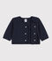 Cardigan per bebè in tubique trapuntato blu SMOKING