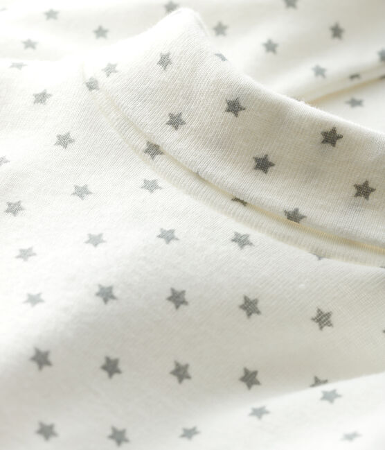Body manica lunga bebè maschio bianco MARSHMALLOW/grigio GRIS