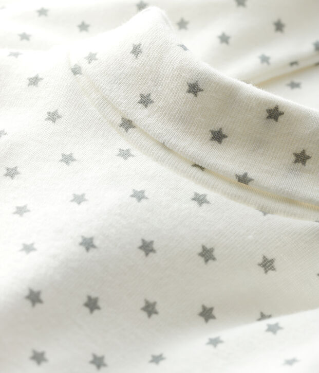 Body manica lunga beb&egrave; maschio bianco/grigio