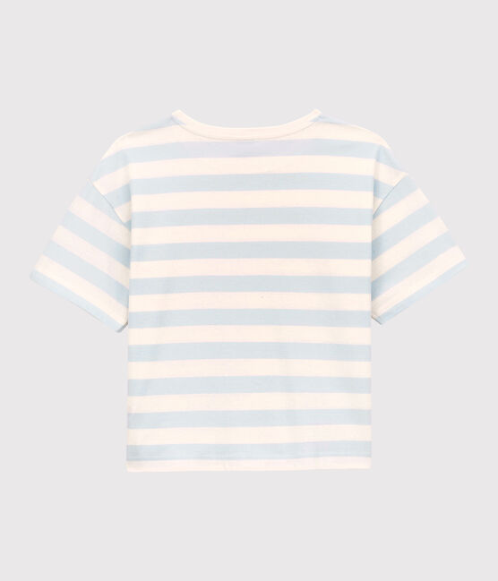 T-shirt TAGLIO BOXY in cotone donna PLEINAIR/ MARSHMALLOW