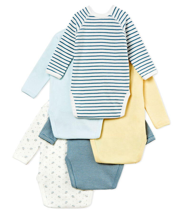 Confezione da 5 body nascita beb&egrave; maschio multicolore