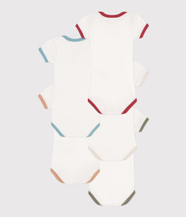 Confezione da 5 body manica corta in cotone motivo youpi multicolore