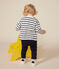 T-shirt bebè a maniche lunghe in cotone bianco MARSHMALLOW/blu SMOKING