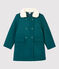 Cappotto bambina in drap di lana verde PINEDE