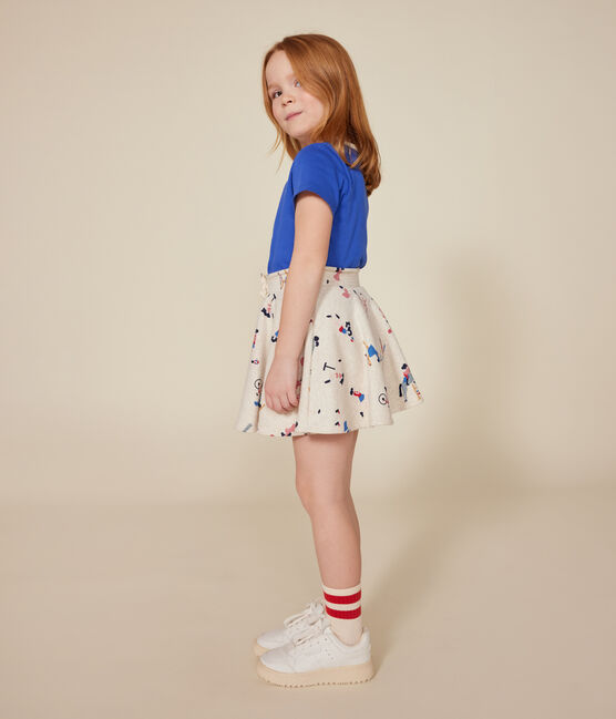 T-shirt a maniche corte in cotone bambina blu CALVIN