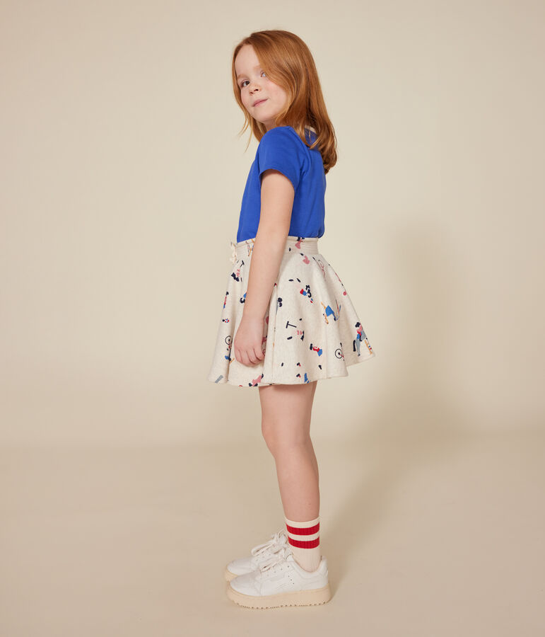 T-shirt a maniche corte in cotone bambina blu