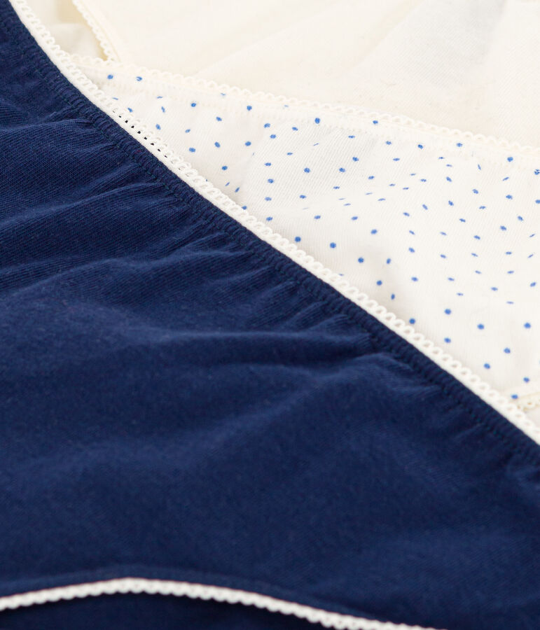 Confezione da 3 slip a pois in cotone ed elastam ragazza multicolore